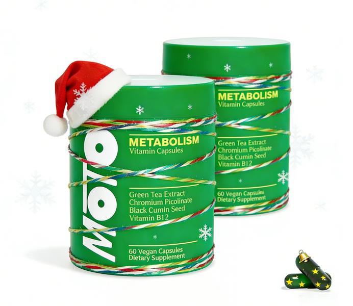 MOTO Metabolism Support Capsules Green Tea Extract Vitamin B12 for Metabolic Health & Energy Boost 60 Vegan Capsules
