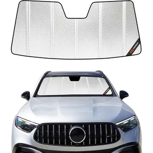 Pigenius Windshield Sun Shade for Mercedes-Benz GLC SUV 2023-2025, Reflective Aluminum Film Front Window Sunshade-B