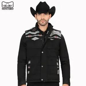 MONTERO Mens Vest Premium Quality MT0897 Black/Black For Men