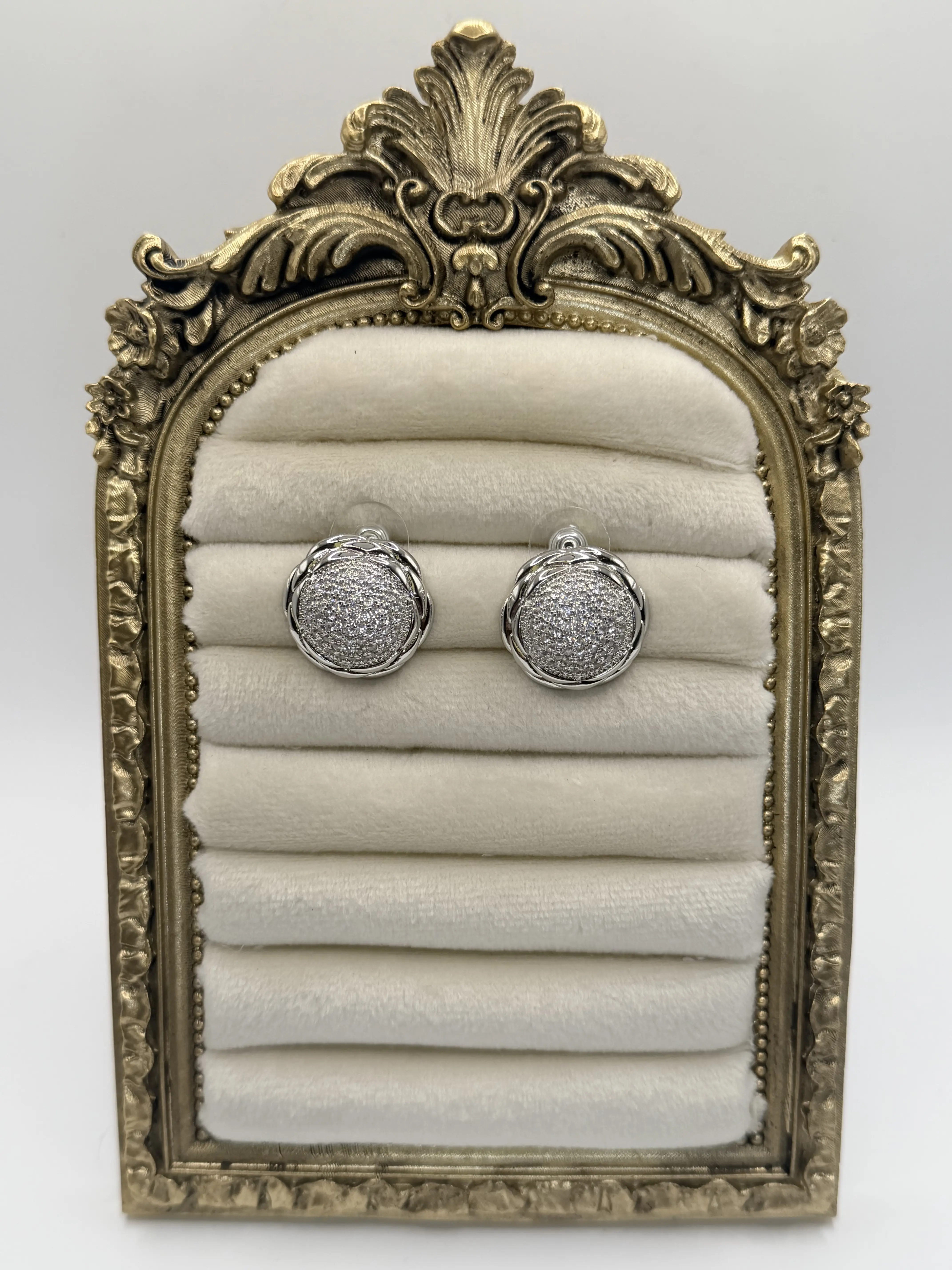 Damsel Zirconia Stud Earrings with Sterling Silver post