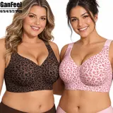 6/5/4/3/2/1 PCS Women Comfortable Push Up Bras Wireless Seamless Full Coverage Jelly Bra Buttery Soft Everyday Tshirt Bra Convertible Bra