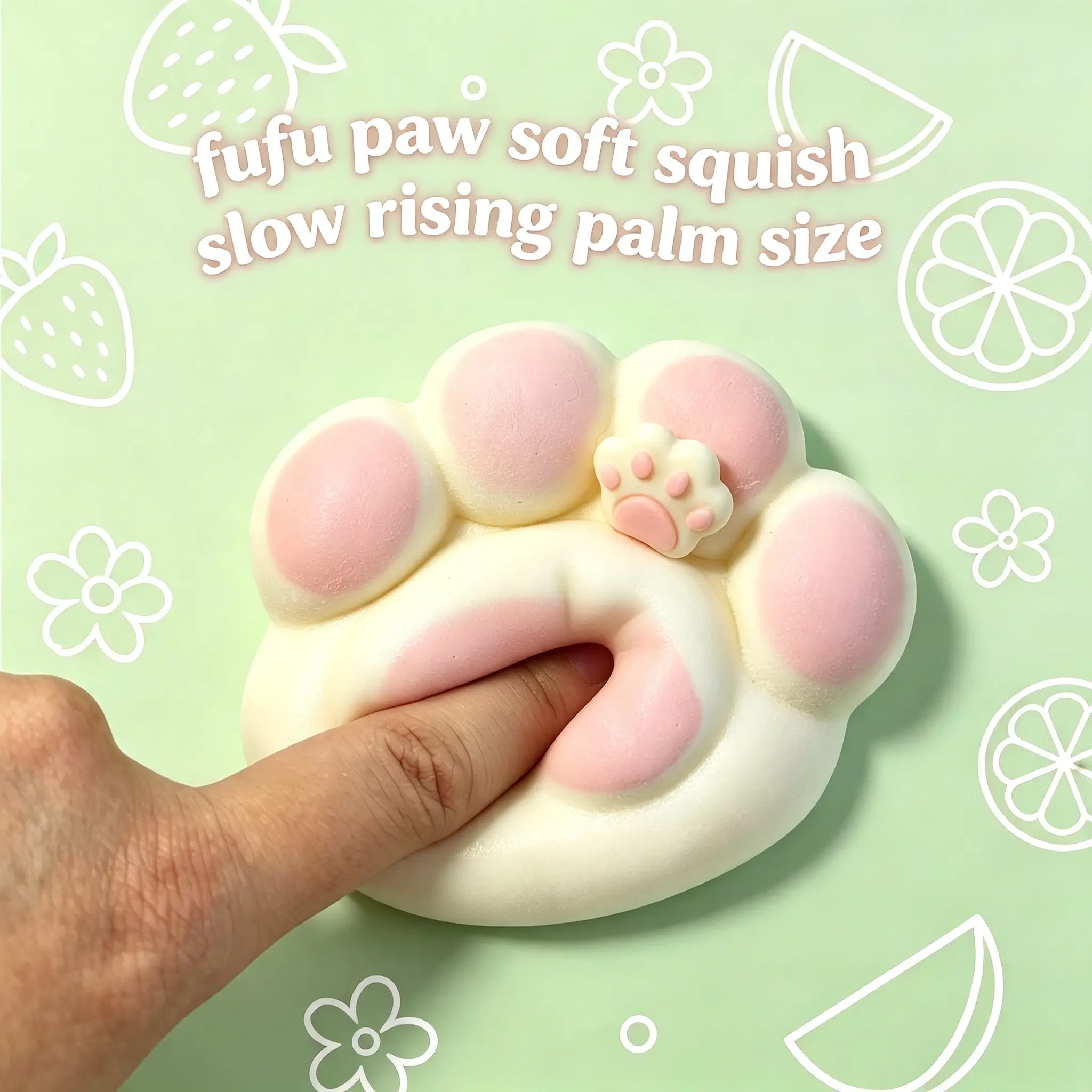 Soft Cat Paw Squishy Fidget Toy – Super Slow Rise & Non-Sticky Food-Grade Silicone Stress Reliever for Anxiety – Portable Emotional Support Toe Beans Buddy, Gift for Kids & Adults