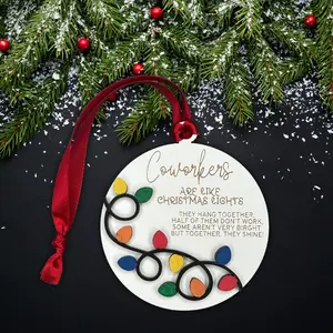 Coworkers are like Christmas Lights Ornament | Christmas Ornament | Funny Ornament