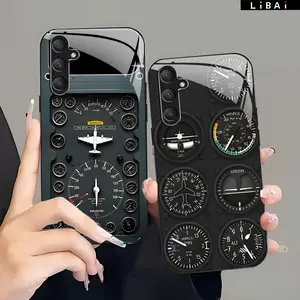 Suitable for [Galaxy S23 Fe] New high-end glass  mobile phone case New business simple mobile phone case Affordable price Anti-drop and anti-fingerprint-888