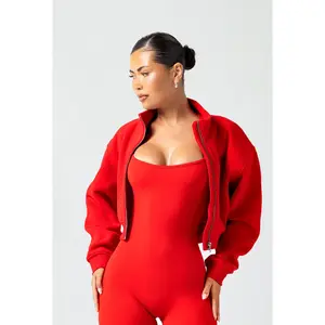 Matte Varsity Jacket - Maraschino