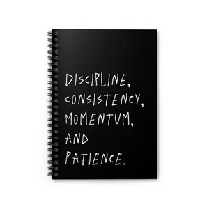 Motivation Level Up Spiral Notebook Ruled Line Journal for Inspiration Daily Planner Notepad Writing Pad School Supplies with Metal Spiral and Document Pocket