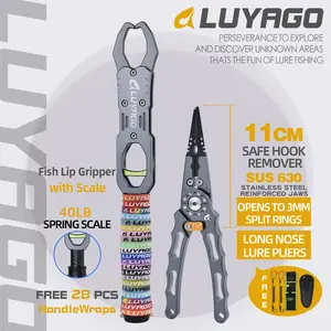 Luyago Aluminum Alloy Fishing Pliers, Durable Control Fish Tool, Essential Gear for Anglers, High-Quality Design for Reliable Performance