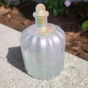 RESIN Clear Pearl White Jar with LIGHTS inside Trinket Jar storage handmade GIFT Decorative Shiny Ornaments Canister Organizer Bottles