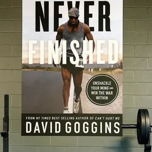 David Goggins Inspirational tapestry， Wall Hanging Room Decor, College Dorm Porch Outside Decorations Decorative Light Peach