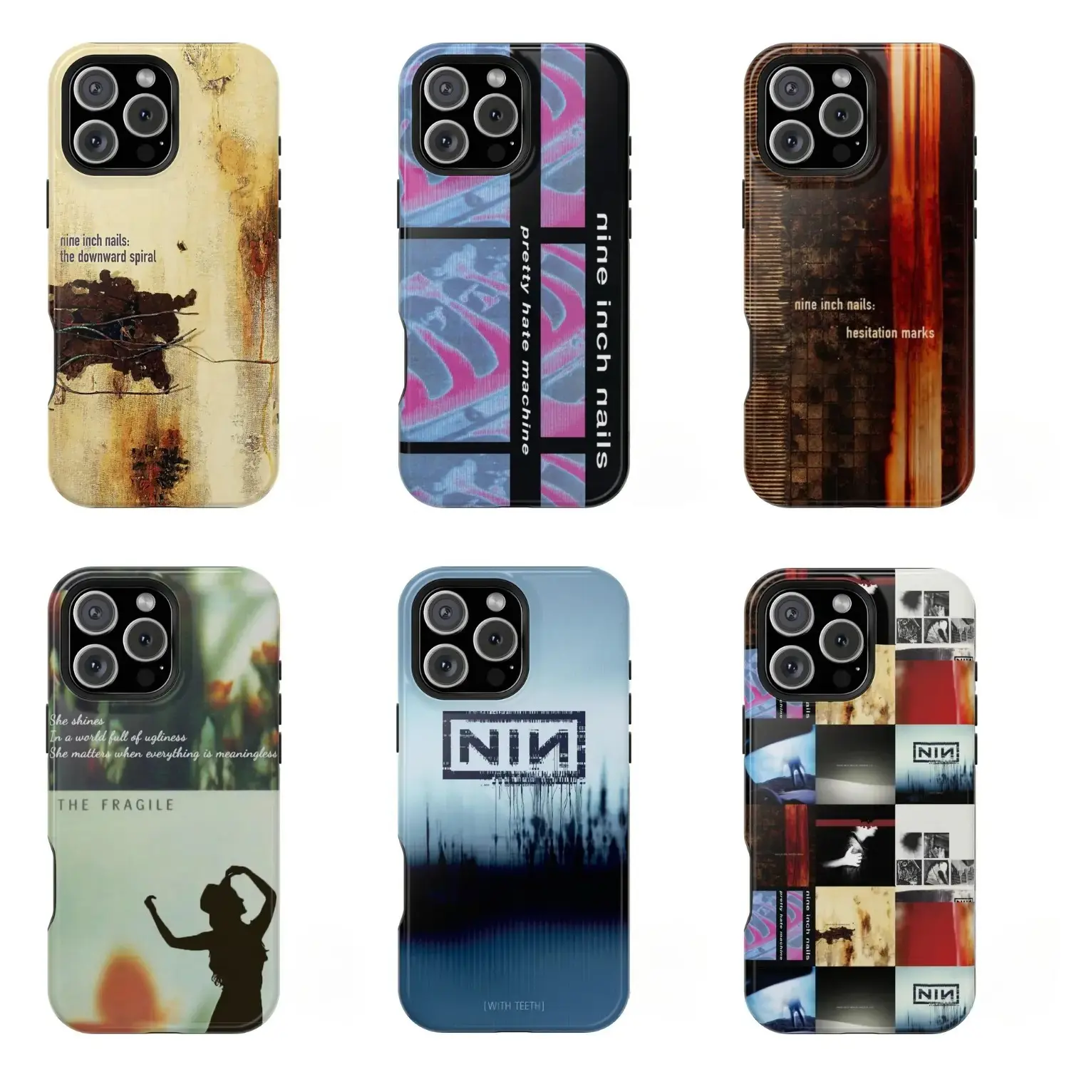 Nine Inch Nails Phone Cases — *The Downward Spiral*, *The Fragile*, & *Hesitation Marks* | Industrial Rock Album Aesthetics | Compatible with iPhone 11–17 Pro Max/Plus Series & Samsung Galaxy S23– Series