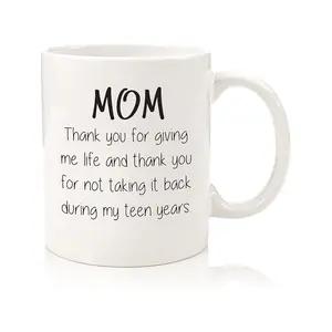 Mom, Giving Me Life Funny Coffee Mug, Mother's Day Gifts, Thank You Mom Mug, Novelty Cup