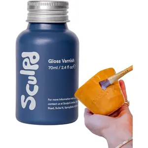70 ml Air Dry Clay Glaze Gloss Scratch Resistant Waterproof Pottery Glaze Gloss Varnish for Air Dry Clay
