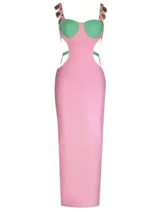 Cleopatra Color Block Maxi  Dress👑💣🔥