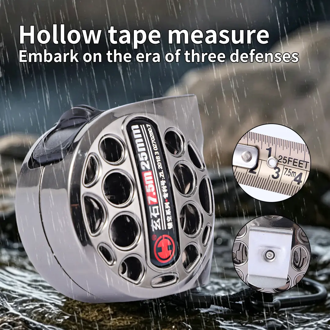1 Count Stainless Steel Measuring Tape, Waterproof Rustproof Retractable Ruler for Construction Woodworking and Daily Measurement