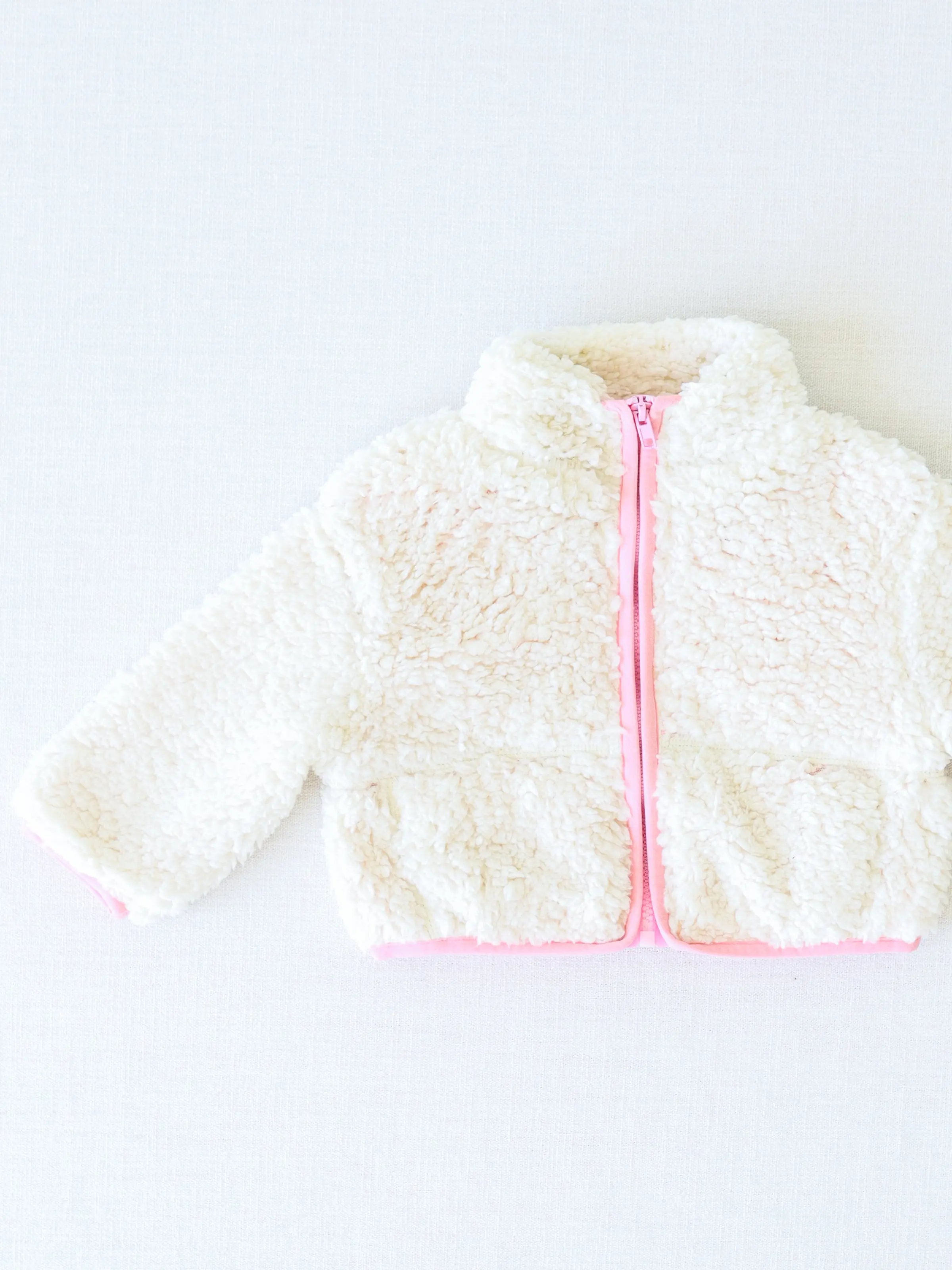 Sherpa Full Zip Jacket - Cream