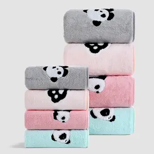 2pcs Advanced towel set, towels 35 * 75cm, bath towels 70 * 140cm, cute embroidered pattern, soft and skin friendly, super absorbent, very suitable for home use, parties, gifts, and vacations, Premium towel set