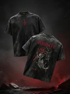 Limited Edition Elden Ring Game Anime Double Printed Lightweight Acid Washed , Gift For game lover MALIKETH Menswear Top Cotton Shirt cape let bee polo bundle eugene emo clothes unknown jones new york outfit affliction good graphic tees
