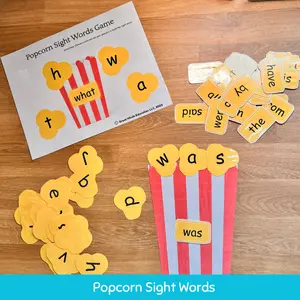 Popcorn Sight Word Activity – Early Literacy Tool for Kids