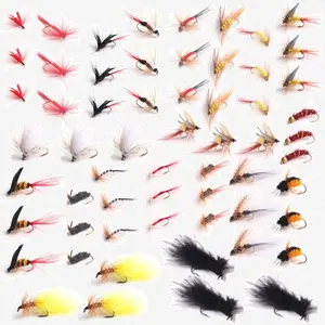 16-Piece Fly Fishing Dry Lure Hook Set, Realistic Fly Hooks, Bass Fishing Gear, Mixed Fish Bait, Durable & Versatile Design