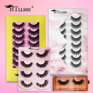 Lash Extension 4 Styles 18mm Faux Mink 3D Lashes Wispy Eyelashes Pack Make Up Daily 21 Pairs  100% Handmade