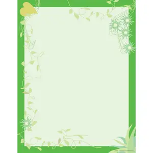 Go Green Designer Computer Paper 8.5” x 11”, Decorative Printer Paper Stationery, 50 Sheets Per Package, Ideal for Home, School and Office Supplies