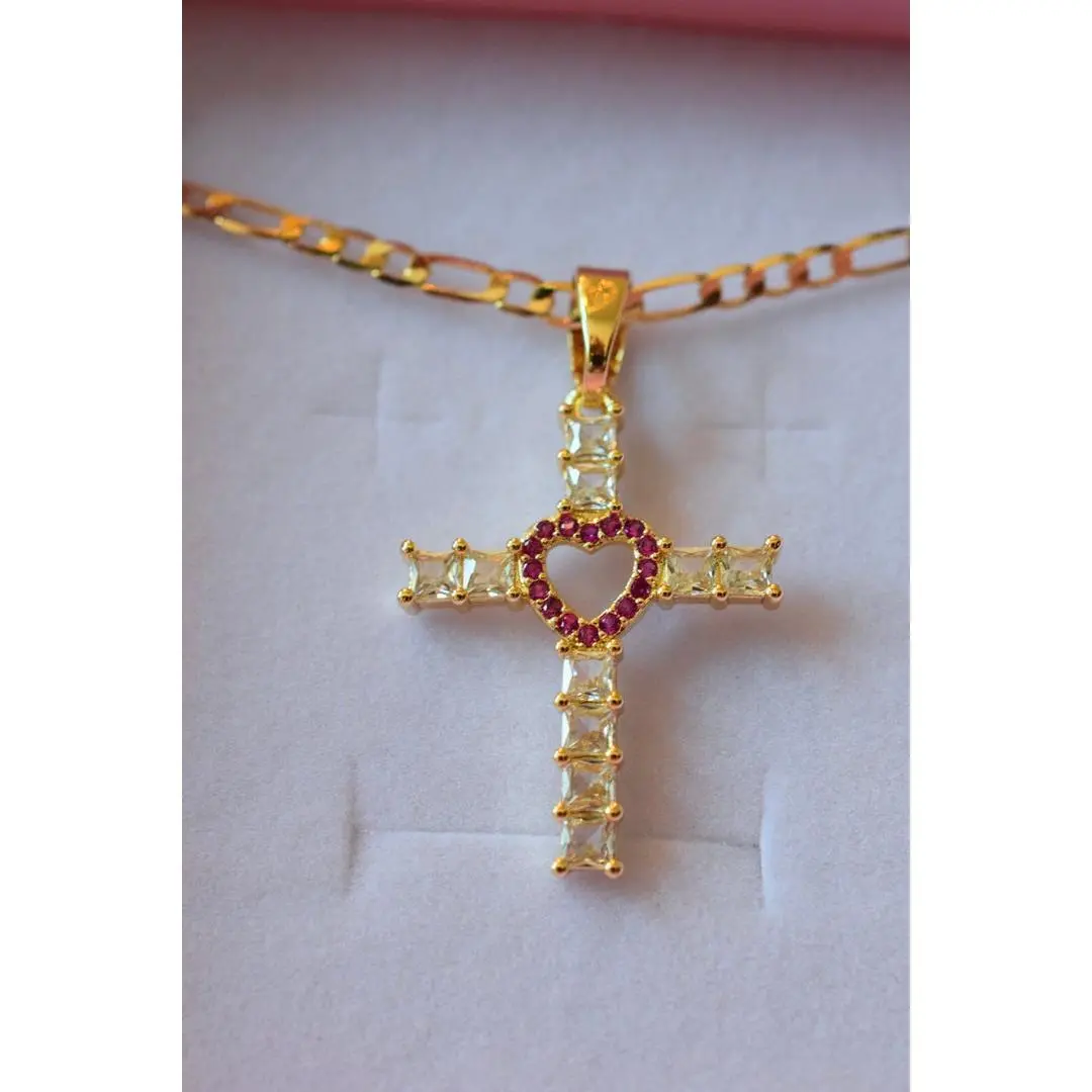 Ruby Inspired Heart Cross Ruby Inspired Heart Cross