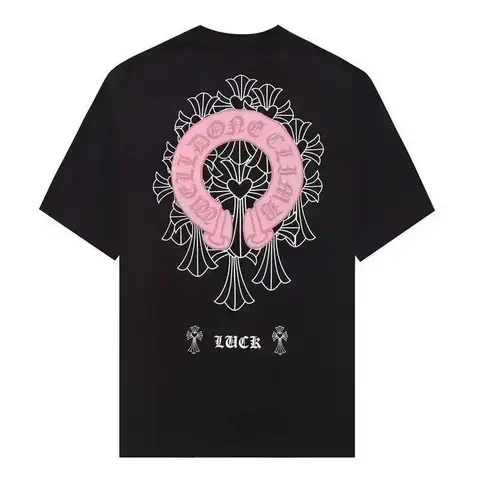 2026 Spring Mens Classic Fit Gothic Horseshoe Graphic Print T Shirt Casual Streetwear Tee Breathable Cotton Short Sleeve Top Hip Hop Fashion Vintage Style Pullover Men Clothing