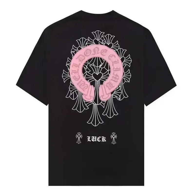 Men's 2026 Spring Refresh Classic Fit T-Shirt Horseshoe Gothic Graphic Print High Street Casual Tee Cotton Breathable Short Sleeve Streetwear Top - Menswear, Fabric