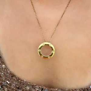 EVRY JEWELS Gold or Silver Plated Women's Linked Babe Necklace