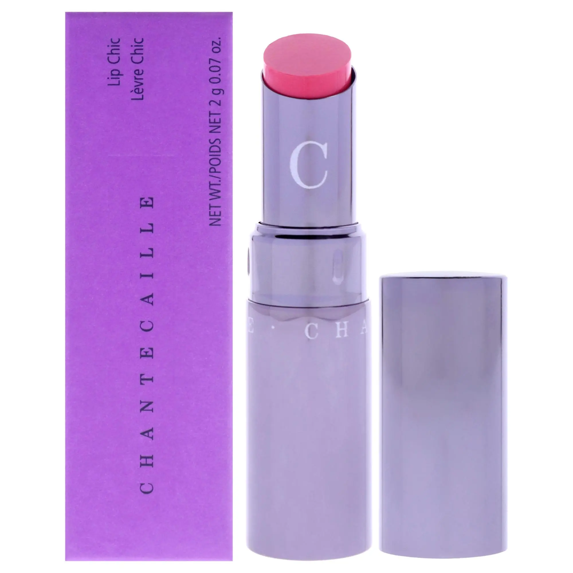 Chantecaille Lip Chic Tuberose Women's Lipstick - Refined Tube, 0.07oz Purple Pack Single Stick