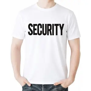 100% Cotton fresh tees Security Shirt 2 Sided Front Back Print | Event Safety Guard Staff Tee | Graphic T-Shirt for Men