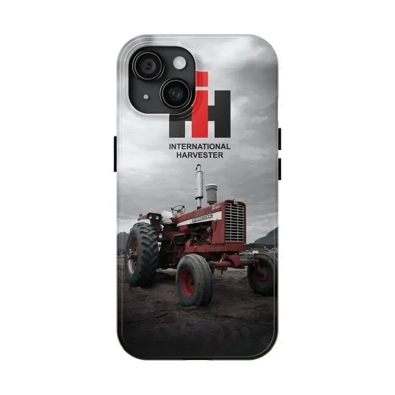 International Harvester Farmall Tractor Agriculture Fan CASE IH Graphic Art Tough Phone Case. Rustic Country Farm Aesthetic Rugged Shockproof Protective Cover For iPhone 17 Pro Max 16 Air 15 14 13 12 11.