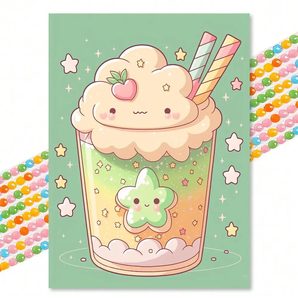 Ice Cream Pattern DIY Diamond Arts Painting Without Frame, DIY Decorative Arts Picture For Beginner, Home Wall Craft Decoration