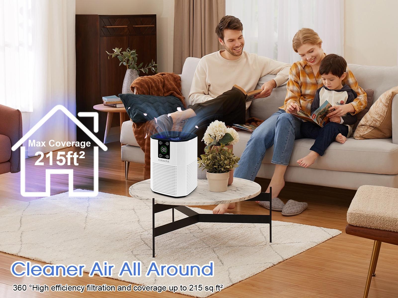 PureWave Ultra-Quiet Air Purifier for Bedroom & Office: H13 HEPA & Dual Purification tackles Allergies, Dust, Pet Dander. Built-in Essential Oil Diffuser adds Aromatherapy to Medical-Grade Cleaning for Better Sleep. Sleek, Portable Design.