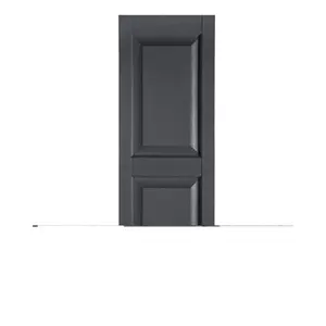 212 MAIN Premier Raised Panel Window Shutters - Polypropylene, Center Mullion, Dark Gray Exterior Decorative Shutters for Exterior Use, 15x47 in, IR521547007