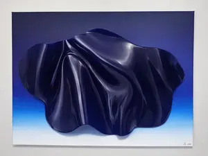 Liquid Drape Sculptural Wall Art Resin Fluid Beauty Minimalist Canvas Modern Design Organic Form Contemporary Interiors