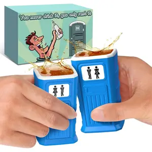 Portable Toilet Mug, Gag,Funny,Humour,White Elephant,Adult,Anniversary,Holiday,Halloween,Christmas,Thanksgiving,Holiday,BirthdayGift,Unique Idea,Porta Potty Shot Glasses,for Men,Women,Dad,Him,Novelty Toilet Mug,Suitable for whisky,wine,beverages,Parties