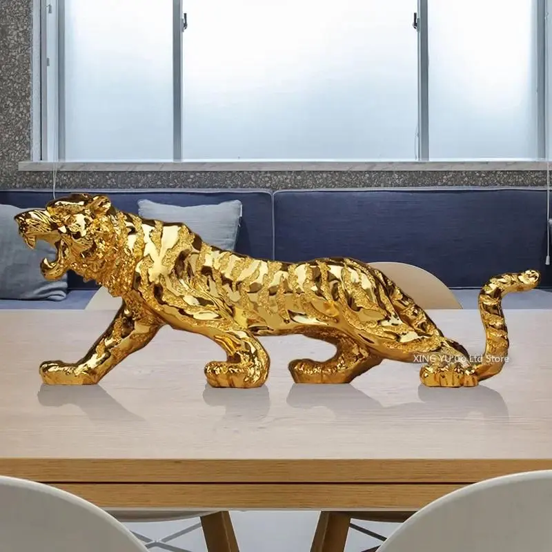 Creative Tiger Design Car Ornament, Car Interior Decoration, Home Office Table Decoration Sculpture, Home Decor Statue, Resin Animal Sculptures, Resin Animal Figurines, Decorative Sculptures, Resin Animal Ornaments, Gift for Friend & Family