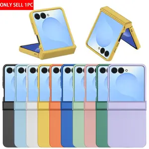 Candy-colored protective phone case Cover with hinge, hard PC back panel to protect the phone. Suitable for Samsung Galaxy Z Flip7, Z Flip7FE, Z Flip6, Z Flip5.