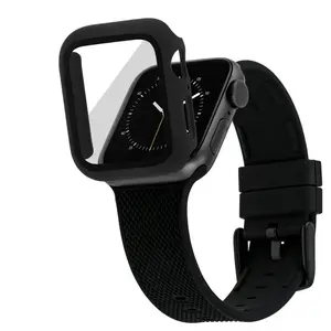 WITHit Full Protection Black Bumper with Glass Screen Protection for 40mm Apple