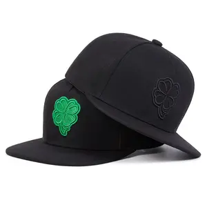 Unisex Four-leaf Clover Embroidered Hip Hop Hat Outdoor Sport Adjustable Sunscreen Leisure Hat Spring Autumn Travel Tourism Beach Baseball Caps
