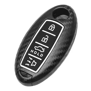 Smart Key Fob Case for INFINITI EX FX X G JX M Q QX SERIES for NISSAN ALTIMA COUPE ARMADA GT-R MAXIMA MURANO CROSS CABRIOLET PATHFINDER ROGUE SENTRA VERSA 4 Button Keyless Entry Remote Cover