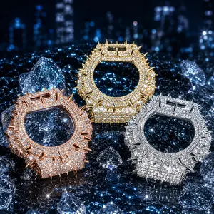 8139 Frosted Spiked Watch Frame Urban Fashion Wrist Decor Sparkling Street Style summerwins