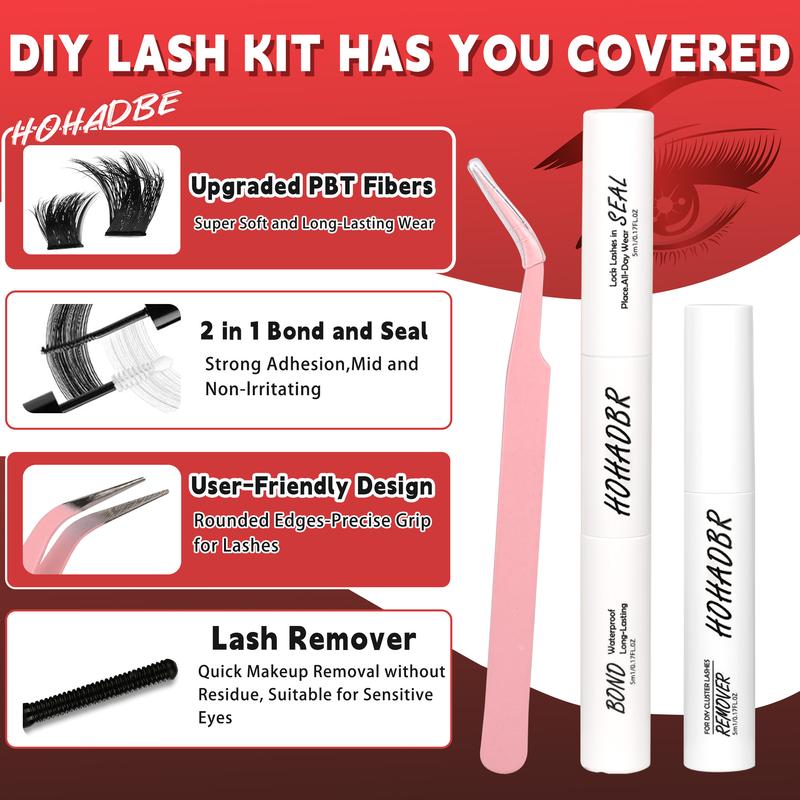 3Styles Upgrade Lashes Kit, Lashes with Ultra-Dense, Waterproof, Long-Lasting | Flora | Natural Daily, Volume Style | Beginner-Friendly Lashes for Flawless, Voluminous Look | Waterproof Long-Lasting Lash Extension Kit Must-Have Clusters