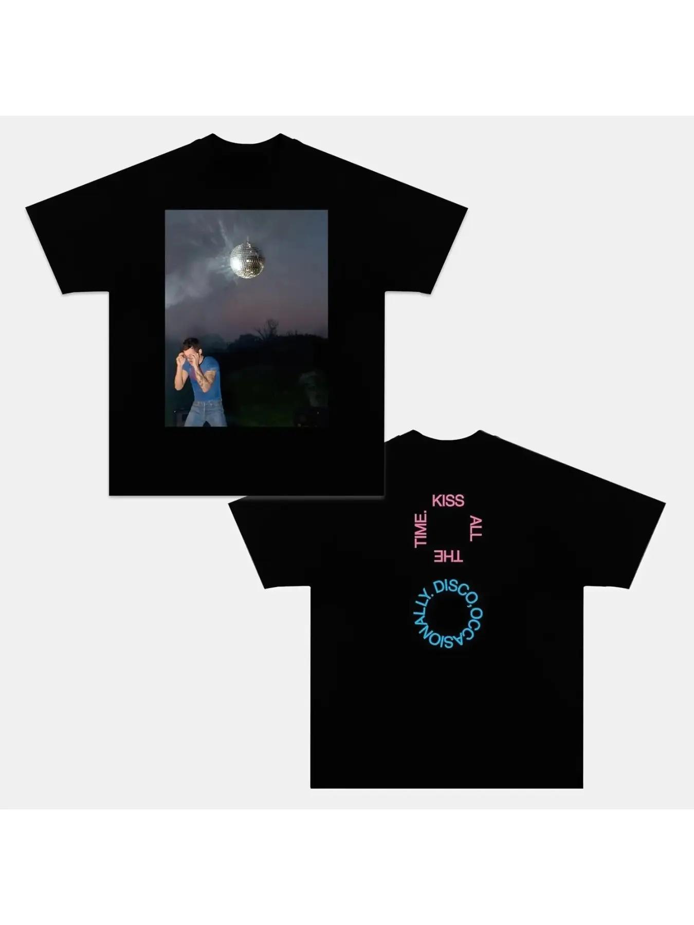 Harry Styles Kiss All the Time Disco Occasionally 2026 album Unisex Casual Streetwear shirt summer O-Neck Short Sleeve Tshirt fan gift