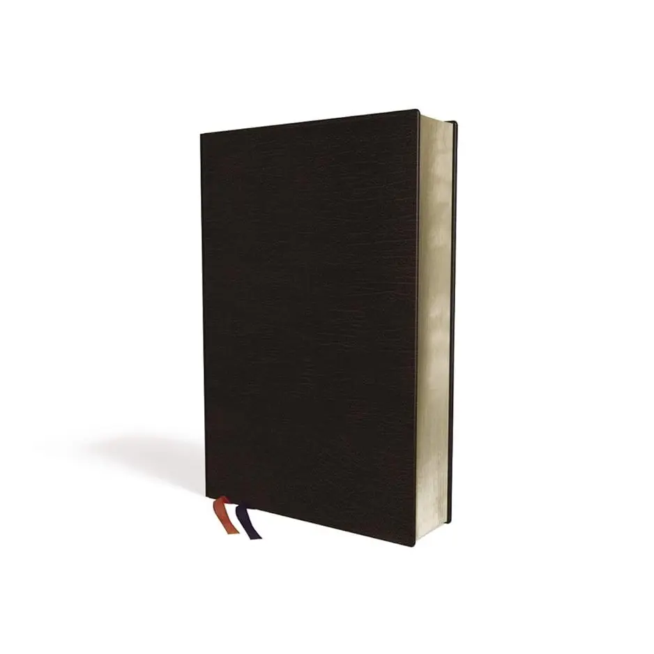 NIV Thinline Bible - Black Bonded Leather, Portable, Elegant Design, Red Letter Edition, Ideal for Sleek Bible Enthusiasts