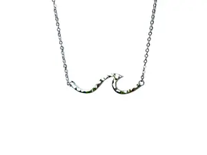 Hawaiian Wave Necklace – 925 Silver Pendant With Ocean Wave Symbol Jewelry Gift