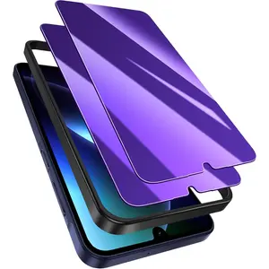 2 Pack for Samsung Galaxy A16 5G Privacy Screen Protector Tempered Glass, Purple Gradient, Anti-Spy Anti-Blue Light Anti-Scratch No Bubble Case Friendly Easy Installation