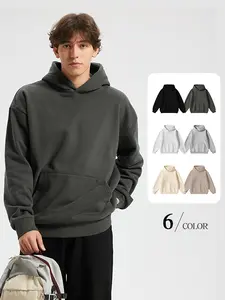 Men's Hoodie Cotton Blend Long Sleeve Pullover Regular Fit Soft Breathable Fabric Durable Everyday Comfort Machine Washable Casual Outdoor Urban Street