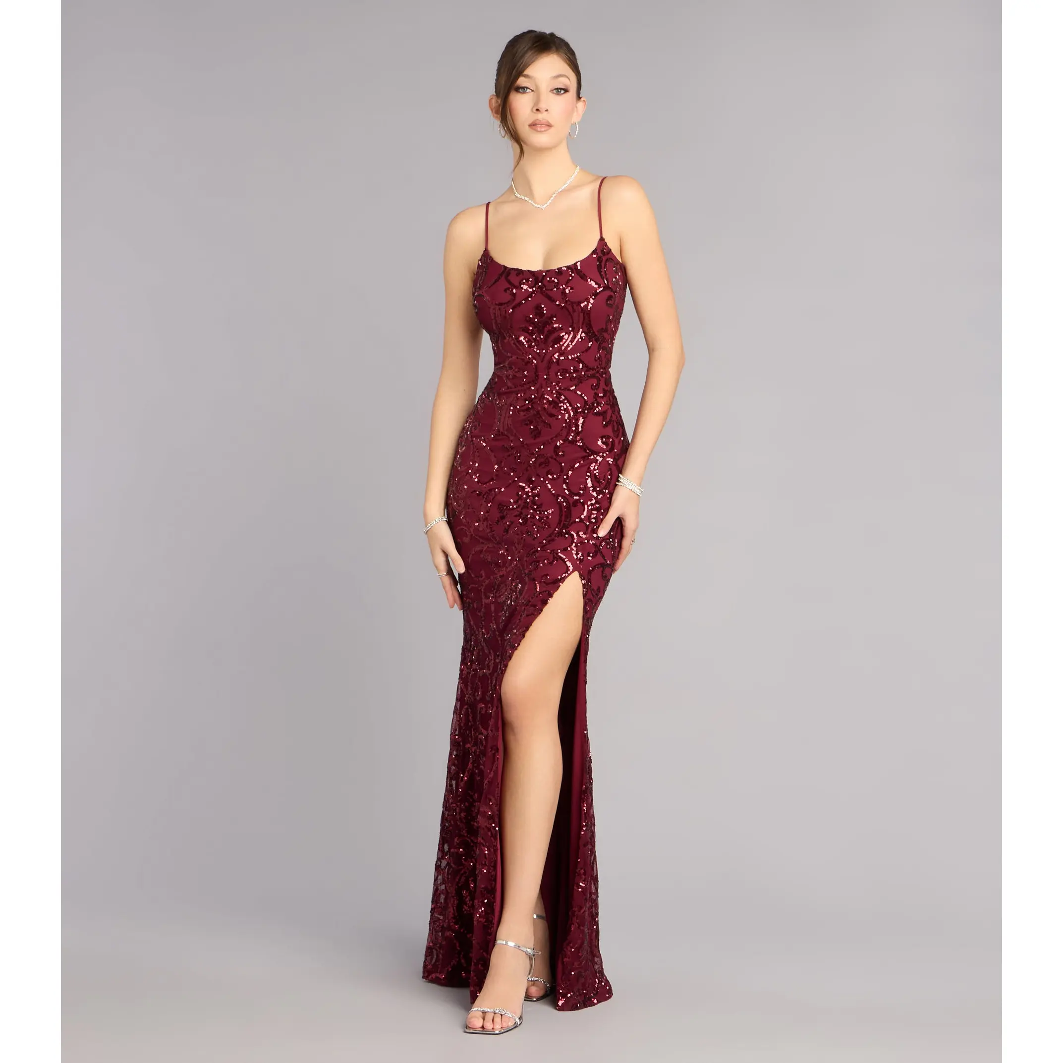 Mari Sequin Lace-Up Formal Dress - TikTok Shop Mari Sequin Lace-Up Formal Dress - TikTok Shop